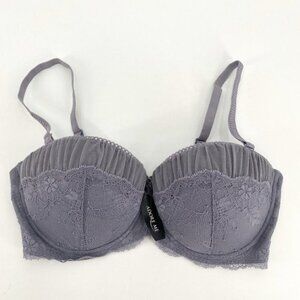 Adore Me Lace Underwire Bra - Gray